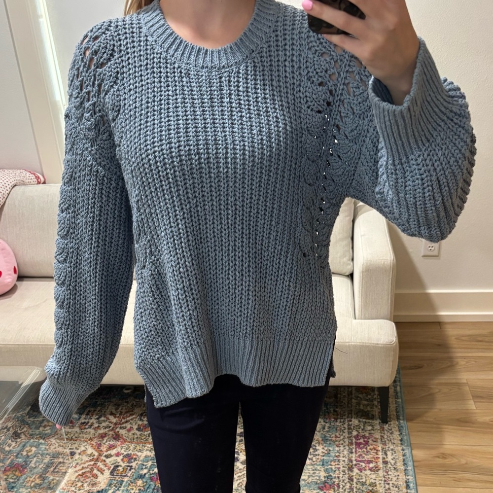 Joie Textured Knit Sweater in Slate Blue